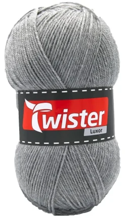 Twister Handstrickgarn Luxor grau L: ca. 52500 cm