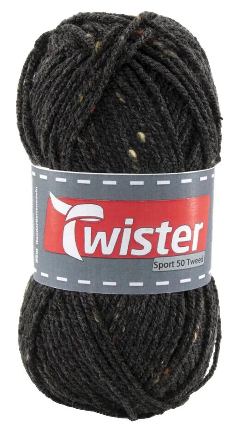 Twister Handstrickgarn Tweed anthrazit L: ca. 15000 cm
