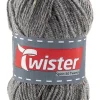 Twister Handstrickgarn Tweed grau L: ca. 15000 cm