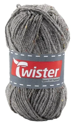 Twister Handstrickgarn Tweed grau L: ca. 15000 cm