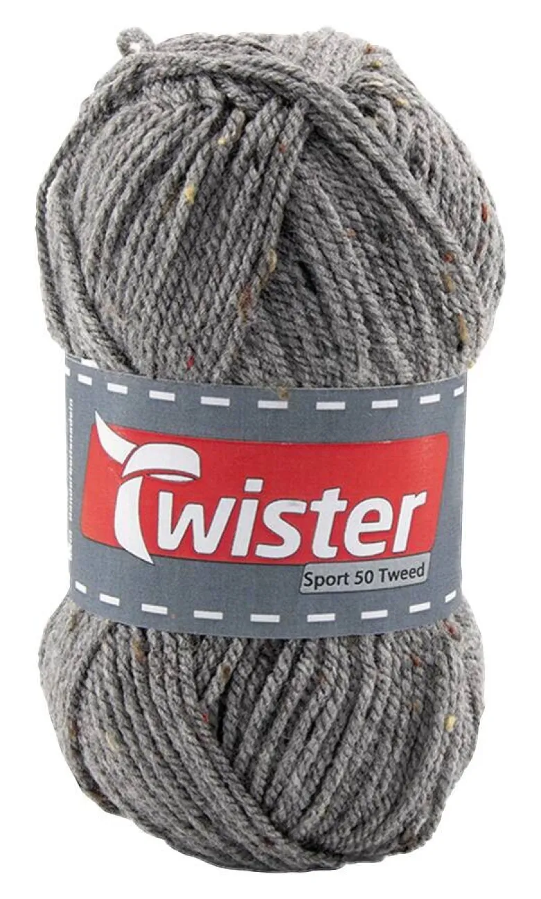 Twister Handstrickgarn Tweed grau L: ca. 15000 cm