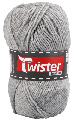 Twister Handstrickgarn Twister Sport uni grau L: ca. 15000 cm