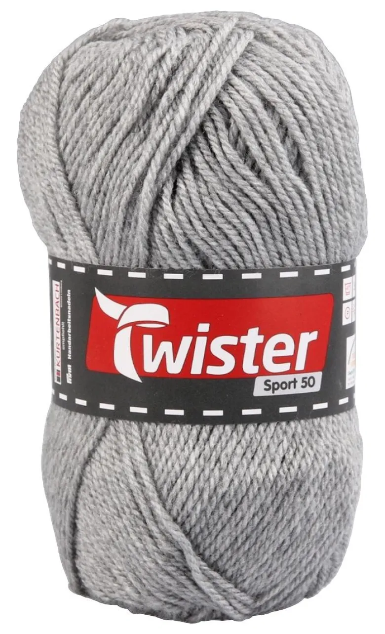 Twister Handstrickgarn Twister Sport uni grau L: ca. 15000 cm