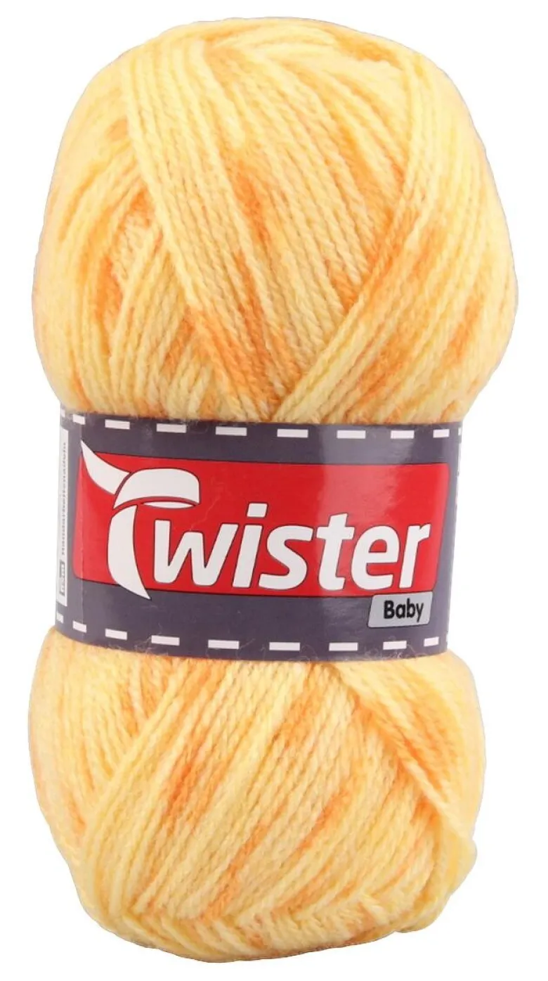 Twister Handstrickgarn Twister Baby gelb L: ca. 21000 cm