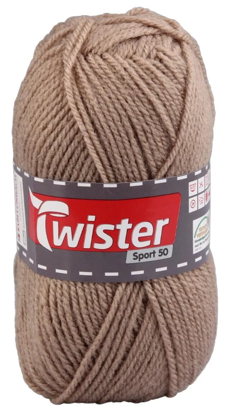Twister Handstrickgarn Twister Sport uni beige L: ca. 15000 cm
