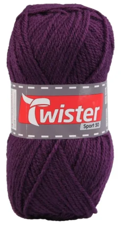 Twister Handstrickgarn Twister Sport uni lila L: ca. 15000 cm