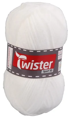 Twister Handstrickgarn Twister Sport uni weiß L: ca. 15000 cm