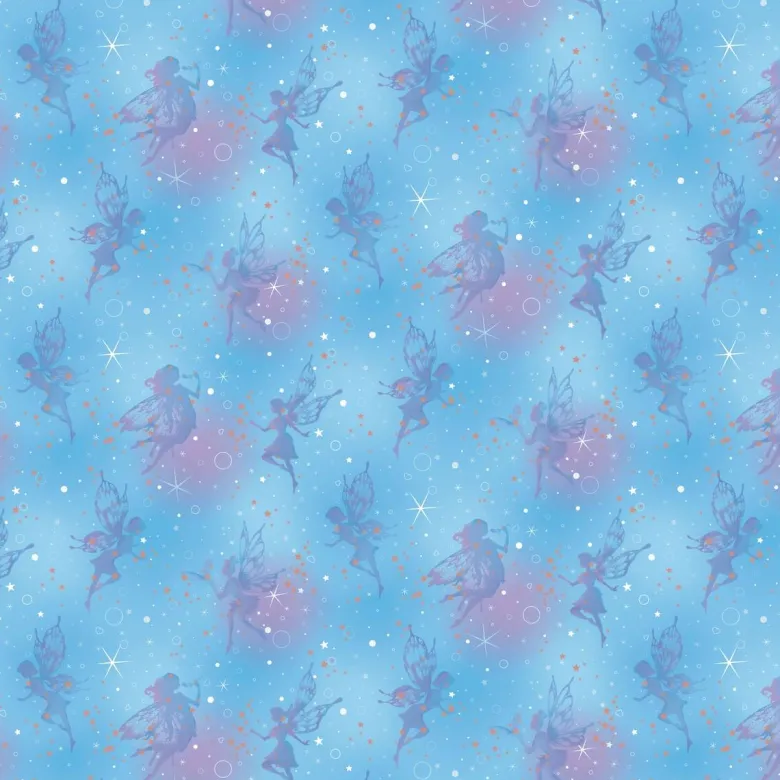 UGEPA Papiertapete Feen blau B/L: ca. 0,53x10 cm