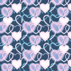 UGEPA Papiertapete Herzen blau rosa B/L: ca. 53x1005 cm