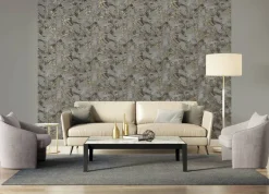 UGEPA Papiertapete Marmoroptik schwarz silber B/L: ca. 53x1005 cm