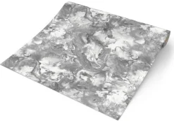 UGEPA Papiertapete Marmoroptik grau silber B/L: ca. 53x1005 cm