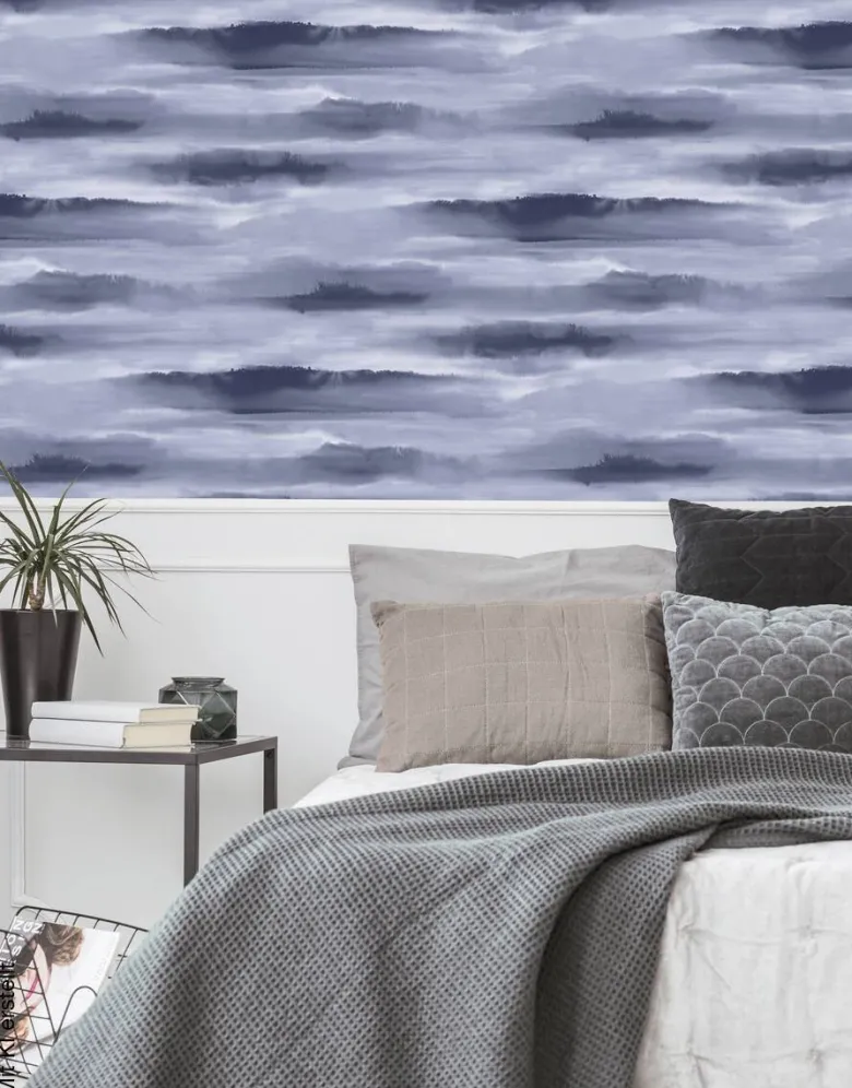 UGEPA Vinyltapete blau B/L: ca. 53x1005 cm