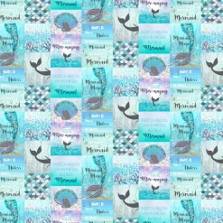 UGEPA Vinyltapete Muscheln blau rosa B/L: ca. 53x1005 cm