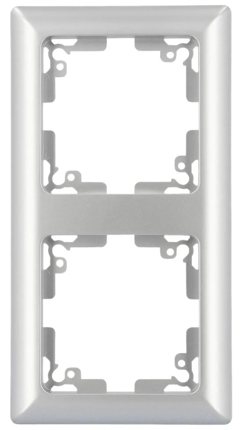 Unitec AbdeckrahmenGenua silber