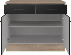 Unterschrank Capri schwarz matt B/H/T: ca. 100x85x60 cm