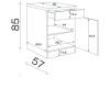 Unterschrank Capri schwarz matt B/H/T: ca. 60x85x60 cm