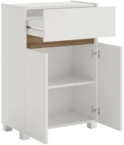 Unterschrank Cosmo perlweiß B/H/T: ca. 56,9x84,8x33 cm