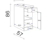 Unterschrank Elva anthrazit B/H/T: ca. 40x86x60 cm