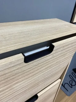 Unterschrank Emmik weiß matt Eiche Eiche weiß Nachbildung B/H/T: ca. 59,8x85,2x19,55 cm