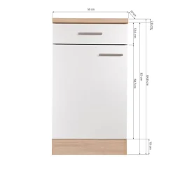 Unterschrank Merle grau B/H/T: ca. 50x85x60 cm