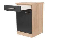 Unterschrank Merle schwarz B/H/T: ca. 50x85x60 cm