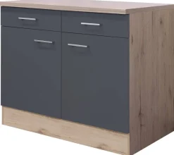 Unterschrank Morena grau matt B/H/T: ca. 100x85x60 cm