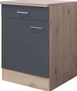Unterschrank Morena grau matt B/H/T: ca. 60x85x60 cm