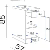 Unterschrank Morena grau matt B/H/T: ca. 40x85x60 cm