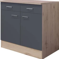 Unterschrank Morena grau matt B/H/T: ca. 80x85x60 cm