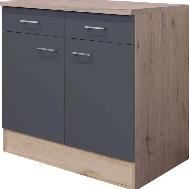 Unterschrank Morena grau matt B/H/T: ca. 80x85x60 cm