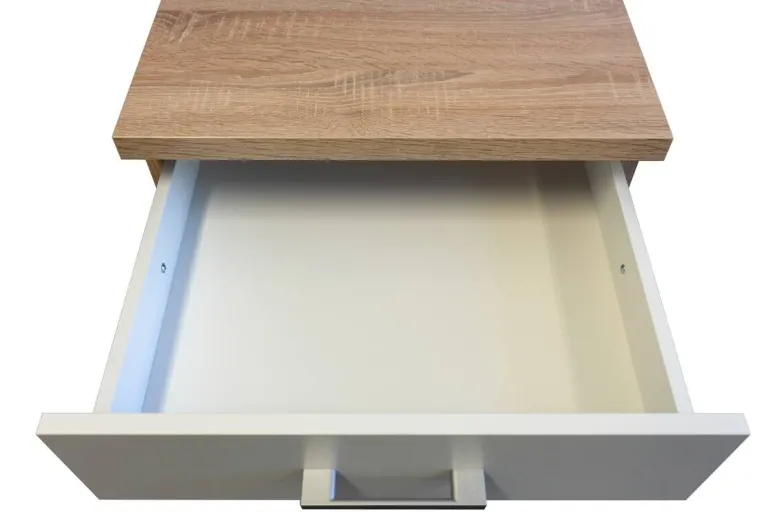 Unterschrank Samoa weiß Eiche Nachbildung B/H/T: ca. 30x85x60 cm