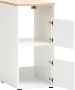 Unterschrank Solea weiß matt Eiche hell Nachbildung B/H/T: ca. 45,1x95,8x60 cm
