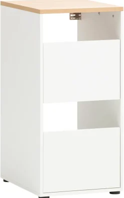 Unterschrank Solea weiß matt Eiche hell Nachbildung B/H/T: ca. 45,1x95,8x60 cm