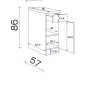Unterschrank Valero weiß Hochglanz B/H/T: ca. 30x86x60 cm
