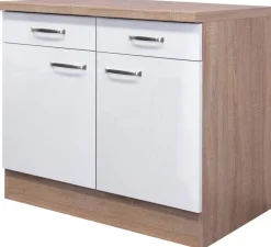 Unterschrank Valero weiß Hochglanz B/H/T: ca. 100x86x60 cm