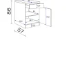 Unterschrank Valero weiß Hochglanz B/H/T: ca. 60x86x60 cm