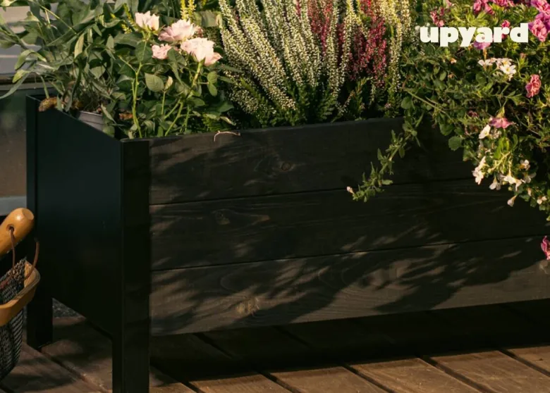 UPYARD Hochbeet MODERN schwarz Holz B/H/L: ca. 36x32x58 cm