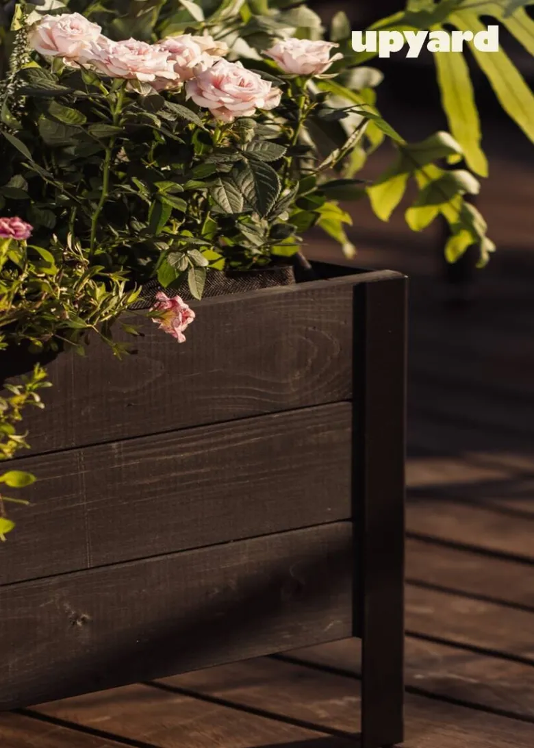 UPYARD Hochbeet MODERN schwarz Holz B/H/L: ca. 36x32x36 cm