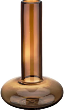 Vase braun Glas H/D: ca. 27x16 cm