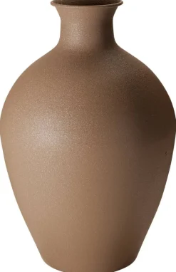 Vase braun Metall H/D: ca. 46x31,5 cm