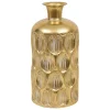 Vase gold Metall B/H: ca. 18x41 cm