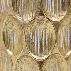 Vase gold Metall B/H: ca. 18x41 cm