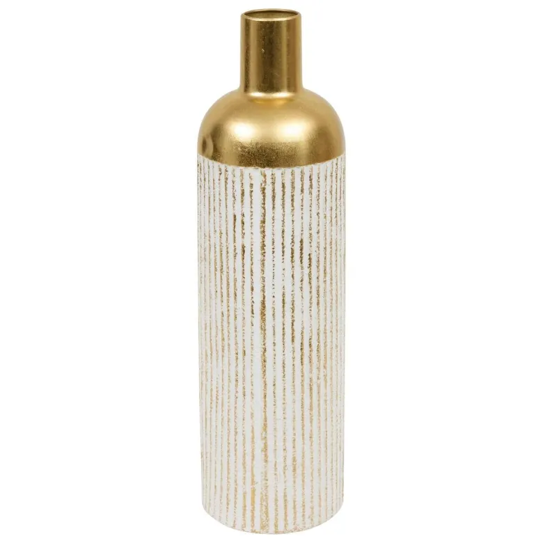 Vase gold Metall B/H: ca. 16x60,5 cm