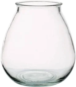 Vase klar Glas B/H/L: ca. 24,5x24,5x28 cm