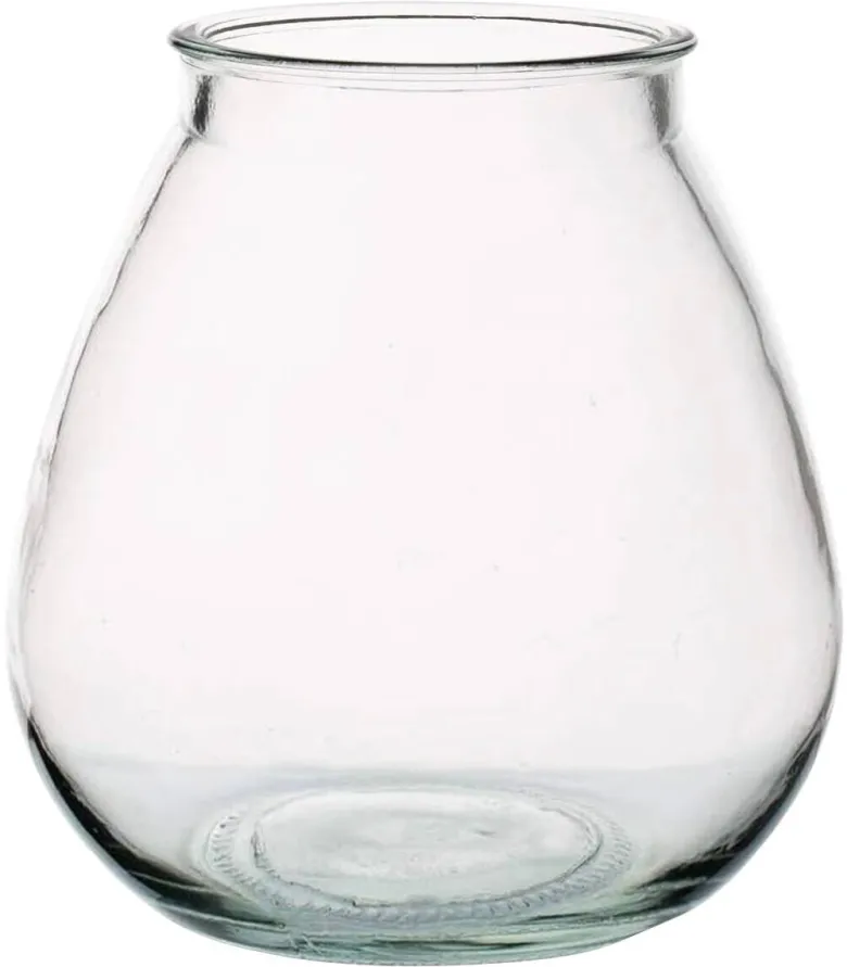 Vase klar Glas B/H/L: ca. 24,5x24,5x28 cm