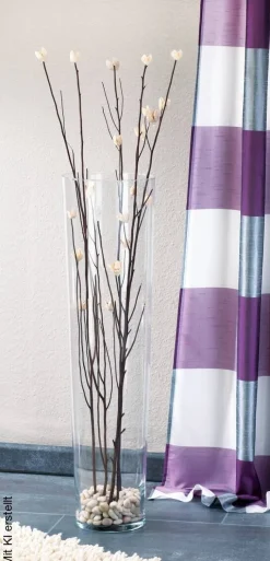 Vase klar Glas B/H/L: ca. 19x70x19 cm