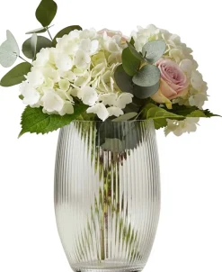 Vase klar Glas H/D: ca. 20x14 cm