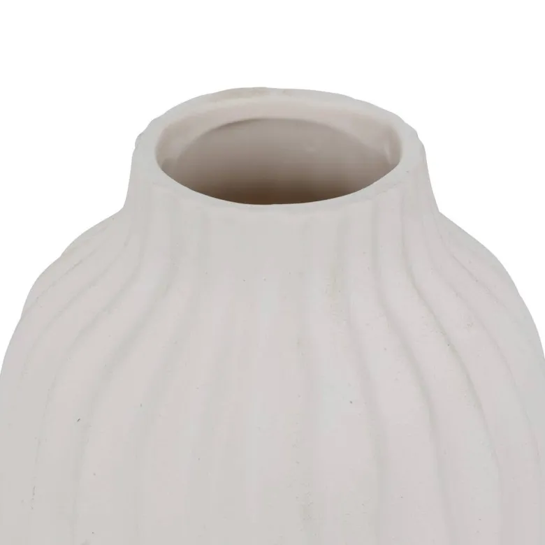 Vase weiß Keramik B/H: ca. 15x22 cm