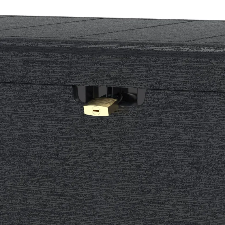 VCM Aufbewahrungsbox Durabox grau Kunststoff B/H/L: ca. 117x56x45 cm