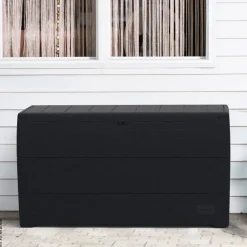 VCM Aufbewahrungsbox Durabox grau Kunststoff B/H/L: ca. 117x56x45 cm